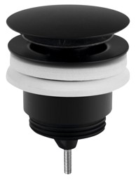 OMP TEA Odvod za umivaonik, click-clack, 5/4", veliki čep, 10–45 mm, crna mat
